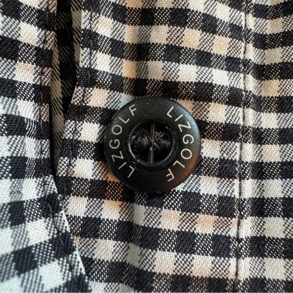 LIZ Claiborne Golf Dress Black and White Checkered Size 12 Sleeveless Midi - Picture 5 of 14